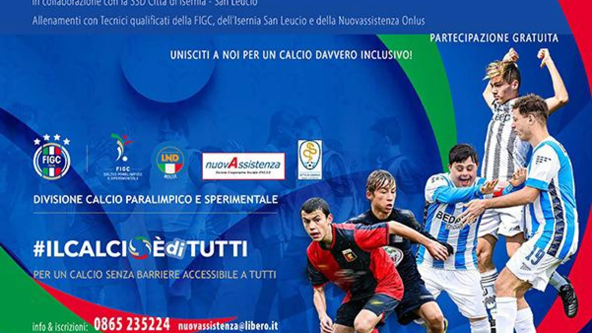 Isernia: il calcio e’ di tutti. Appuntamento al Circolo Sportivo San Lazzaro per la presentazione del progetto.